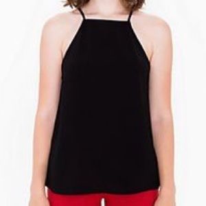 American Apparel High Neck Crepe Top